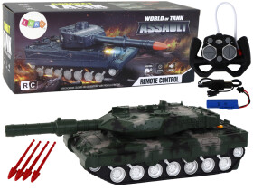 Mamido Tank na diaľkové ovládanie R/C Remote control zelený