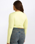 Organic Basics Everyday Scoop Neck Long Sleeve Tee Elderflower Green S