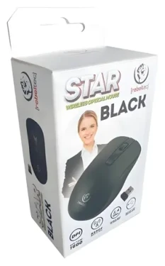 Rebeltec STAR čierna / Myš / Bezdrôtová / 800/1000/1600 DPI (RBLMYS00055)