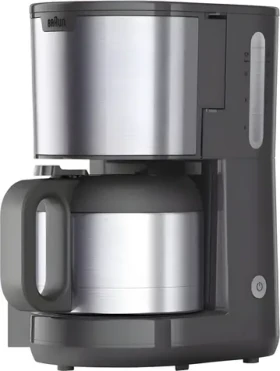 Braun PurShine KF 1505 sivá, nerezová oceľ / Kávovar na prekvapkávanú kávu / 1000 W / 9 šálok (0X13211089)