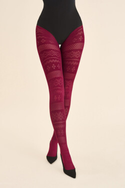 Silné pančuchy - vzor FESTIVA TIGHTS / TIGHTS 5 kaštanové 5