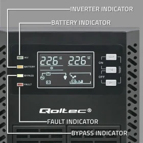 Qoltec 52281 / UPS / Online / 2000VA / 2000 W / LCD / USB (52281)