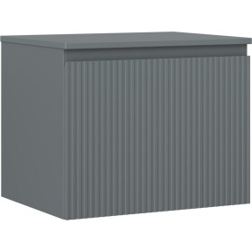 MEXEN/S - Rivel kúpeľňová skrinka pod umývadlo 60 cm s doskou, 1 šuplík, reliéf, grafit mat 91A20-06047-1-BFC66