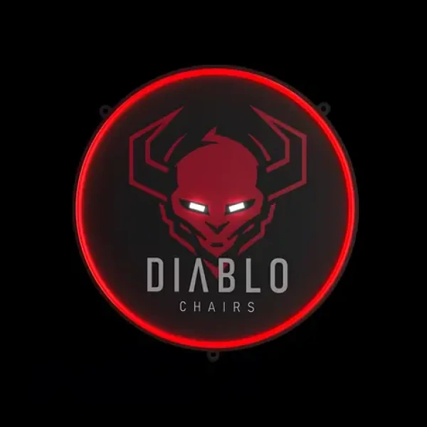 Diablo Chairs Neon / Dekoratívna LED nástenná lampa / priemer 54 cm / 10 W / diaľkové ovládanie / stmievanie 10-100 % (1551)