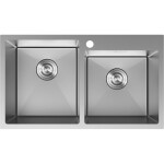 MEXEN - Xorin oceľový drez 2-bowl 780 x 450 mm, nerez 6441782000-01