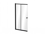 BESCO - Vaňová zástena EASY SLIDE BLACK - Farba rámu zásteny - Čierna matná, Rozmer A - 100 cm, Smer zatváranie - Univerzálny Ľavé / Pravé, Výplň - Číre bezpečnostné sklo - 4 mm BCEASL100BC