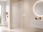 CERANO - Sprchová zástena Walk-in Orbis - Ľavá - 8 mm - biela matná, mliečne sklo - 90x200 CER-682372