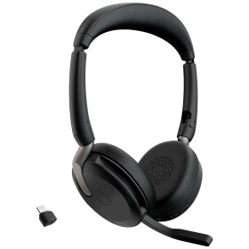 Jabra Evolve2 65 Flex Link380c MS Počítače slúchadlá do uší Bluetooth stereo čierna Potlačenie hluku Headset, Vypnutie zvuku mikrofónu, regulácia hlasitosti,; 26699-999-899