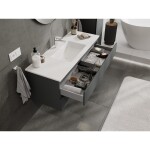 MEXEN/S - Orio kúpeľňová skrinka 120 cm s umývadlom Otis, 2 zásuvky, grafit mat/biela mat 91A10-12047-2-BFF66-W18M01