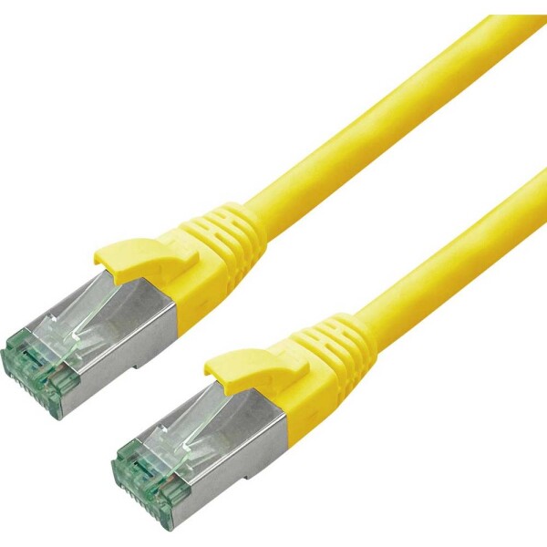 Roline recycled material 21.45.3221 RJ45 sieťové káble, prepojovacie káble CAT 6A S/FTP 1.00 m žltá dvojžilový tienený, dvojžilový tienený, PVC plášť 1 ks; 21.45.3221