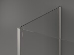 MEXEN/S - Kioto Sprchová zástena WALK-IN 120 x 75 x 40, transparent, nikel kefovaná 800-120-075-221-97-00-040