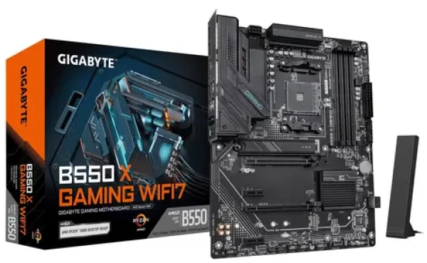 GIGABYTE B550 X GAMING WIFI7 (Rev. 1.x) / Základná doska / AMD B550 / socket AM4 / 4X DDR4 / Wi-Fi 7 / 2,5 GLAN / ATX (B550 X GAMING WF7)