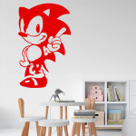 Veselá Stena Samolepka Ježko Sonic Farba: béžová, Veľkosť: 100 x 62 cm