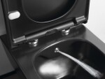 SAPHO - AVVA CLEANWASH závesná WC misa s bidet. spŕškou, Rimless, 35,5x53cm, čierna mat 100312-110