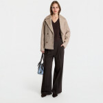 Kalhoty Tommy Hilfiger Viscose Blend Wide Leg Chocolate 40