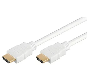 Neutralle HDMI 2.0 biela / HDMI kábel / samec - samec / pozlátené konektory / Ethernet / 0,5 m (61017)