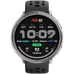 Amazfit Active 2 Round čierno-strieborná / múdre hodinky / 1.32" AMOLED / 5ATM / BT 5.2 / GPS (10591)
