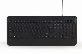 Gembird KB-UML-03 čierna / multimediálna drôtová klávesnica / USB-A / US layout (KB-UML-03)