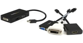StarTech Adaptér Mini DisplayPort na VGA/DVI/HDMI čierna / Videoadaptér / 1920 x 1200 px / 0,15 m (MDP2VGDVHD)