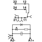Phoenix Contact RIF-1-RPT-LDP-24DC/1X21MS reléový modul, 10 ks; 2905289