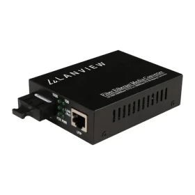 Lanview Mediakonvertor SC/RJ45 / Mediakonvertor / 10/100/1000 Mbit/s / Multi-mode/Single-mode / dosah 20 km (LVN-MED-SC-1000BASE-X)