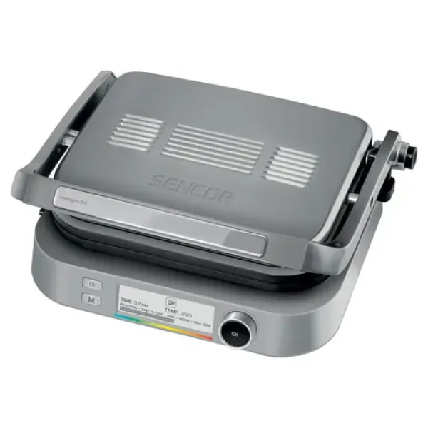 Sencor SBG 6231SS strieborná / kontaktný gril / 2100W / 7 programov (8590669280445)