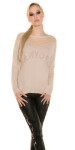 Trendy Koucla pulli NEWYORK with rhinestones Einheitsgroesse