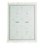 MADAM STOLTZ Bavlnený koberec Mint Off White 120 × 180 cm