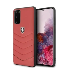 Ferrari Heritage červená / Tvrdený zadný kryt / pre Samsung Galaxy S20 G980 (FEHQUHCS62RE)