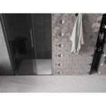 MEXEN/S - Velar L posuvné sprchové dvere 90, grafit, grafit metal 871-090-003-41-95