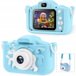 Iso Trade Digitálny fotoaparát pre deti Koník X5 modrý 64 GB karta