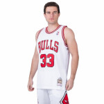 Mitchell Ness Chicago Bulls NBA Home Swingman Jersey Bulls 97-98 Scottie Pippen SMJYAC18054-CBUWHIT97SPI Pánske oblečenie