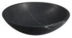 SAPHO - BLOK kamenné umývadlo na dosku priemer 40cm, matný čierny Marquin 2401-35
