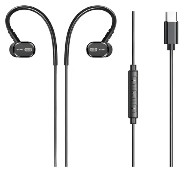 AWEI TC-6 čierna / Slúchadlá / USB-C / Stereo (TC-6)