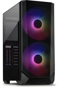 Inter-tech IT-3503 Airstream čierna / Skriňa / Mid-Tower / E-ATX / 2x 200mm ARGB / tvrdené sklo (88881353)