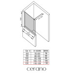 CERANO - Sprchová zástěna Walk-in Onyx Half Round L/P - 8 mm - kulatá vzpěra - chrom, transparentní sklo - 120x100 CER-681604