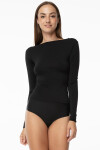 Dámske bezšvové tričko s dlhým rukávom Simple Longsleeve Shirt Black - Julimex M černá