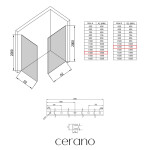 CERANO - Sprchová zástena Walk-in Crystal TL/P - 8 mm - bezvzperový systém - zlatá, industriálne sklo - 140x120x200 CER-8050BD5871