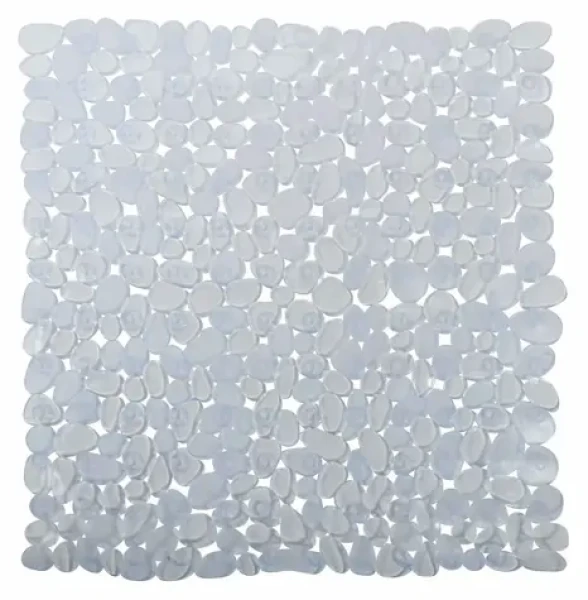 MSV protišmyková podložka do sprchy GALETS priehľadná / PVC / 53 x 53 cm