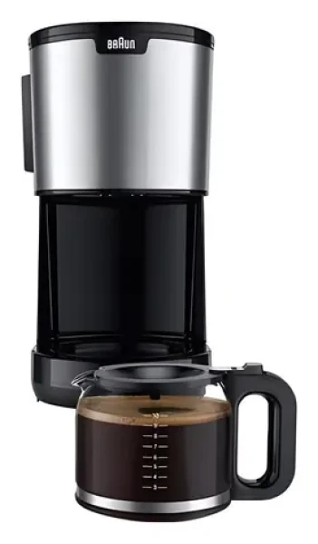 Braun PurShine KF 1500 čierna, nerez / Kávovar na prekvapkávanú kávu / 1000 W / 10 šálok / OptiBrew (0X13211065)