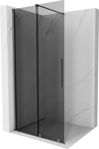 MEXEN/S - Velar Sprchová zástena posuvná Walk-in 70 x 200, grafit 8 mm, grafit metal 871-070-000-43-95