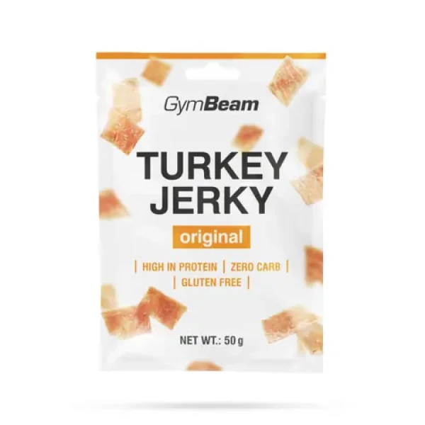 Sušené mäso Turkey Jerky - GymBeam (originál, 50 g) (59179-1-50g-original)