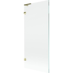 MEXEN/S - Lunar L vaňová zástena FIX 80 x 150, transparent, zlatá 897L-080-000-50-00