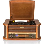 ROADSTAR HIF-1993BT hnedá / Gramofón / 33 45 78 RPM / 40 W / AM FM / CD / USB / diaľkový ovládač (7621800032126)