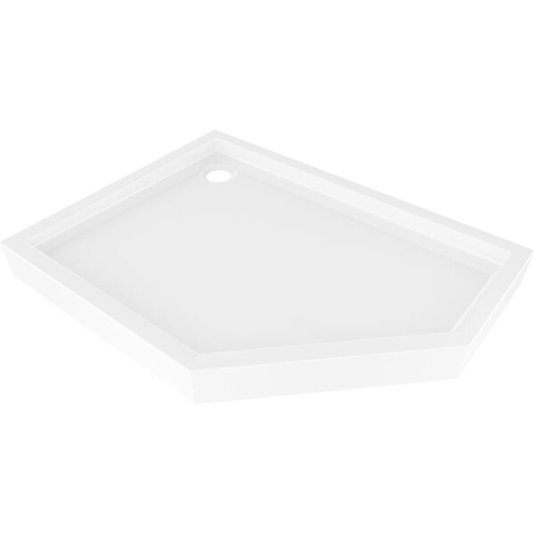 MEXEN - Flow+ päťboká sprchová vanička ľavá 90 x 80, biela lesk 46P108090LH