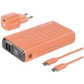 RealPower PB-20000 Power Pack powerbanka 20000 mAh Li-Ion akumulátor USB, USB-C® oranžová; 390656