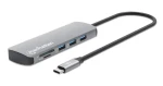 Manhattan 190459 sivá / Dokovacia stanica USB-C / HDMI 4K/60Hz / PD 100W / RJ-45 (190459)