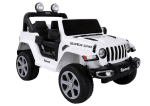 Mamido Mamido Elektrické autíčko SPEED 4x4 biele | 180W | EVA | LED | 2,4 Ghz | ECO koža | 12V7Ah