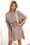 Dámske šaty 287-37 SOFIA - NUMOCO mocca 2XL/3XL