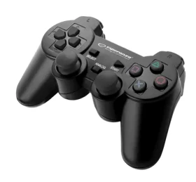 Esperanza EGG107K Trooper gamepad čierna / vibračný systém / 12 tlačidiel / pre PC a PS3 (GAMESPKON0006)